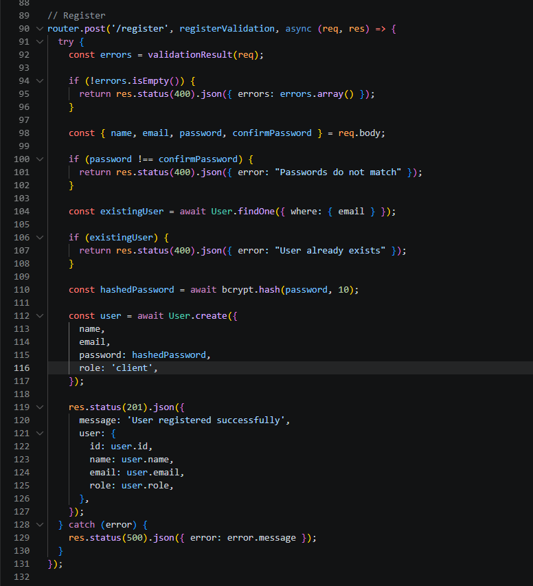 Реєстрація користувача